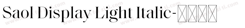 Saol Display Light Italic字体转换
